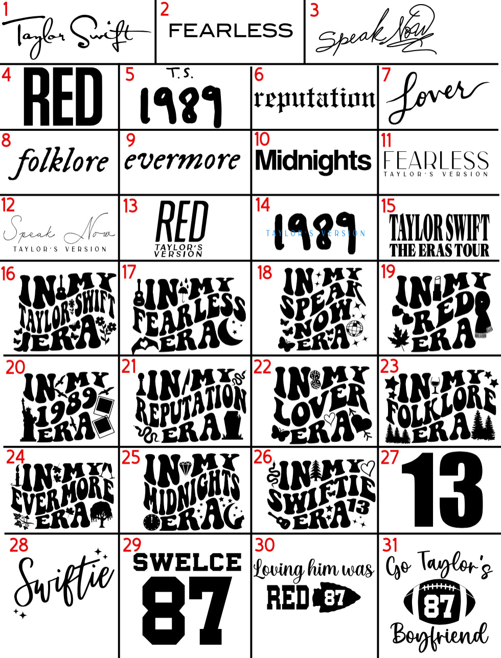 Taylor Swift Eras Ornaments