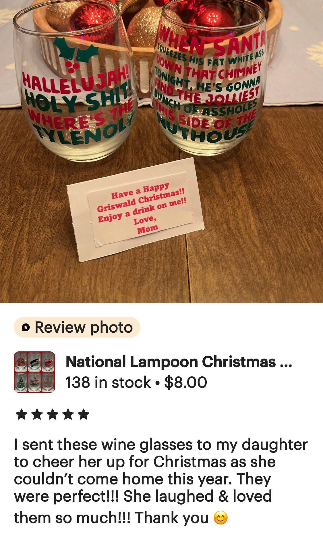 National Lampoons Christmas Vacation Glasses