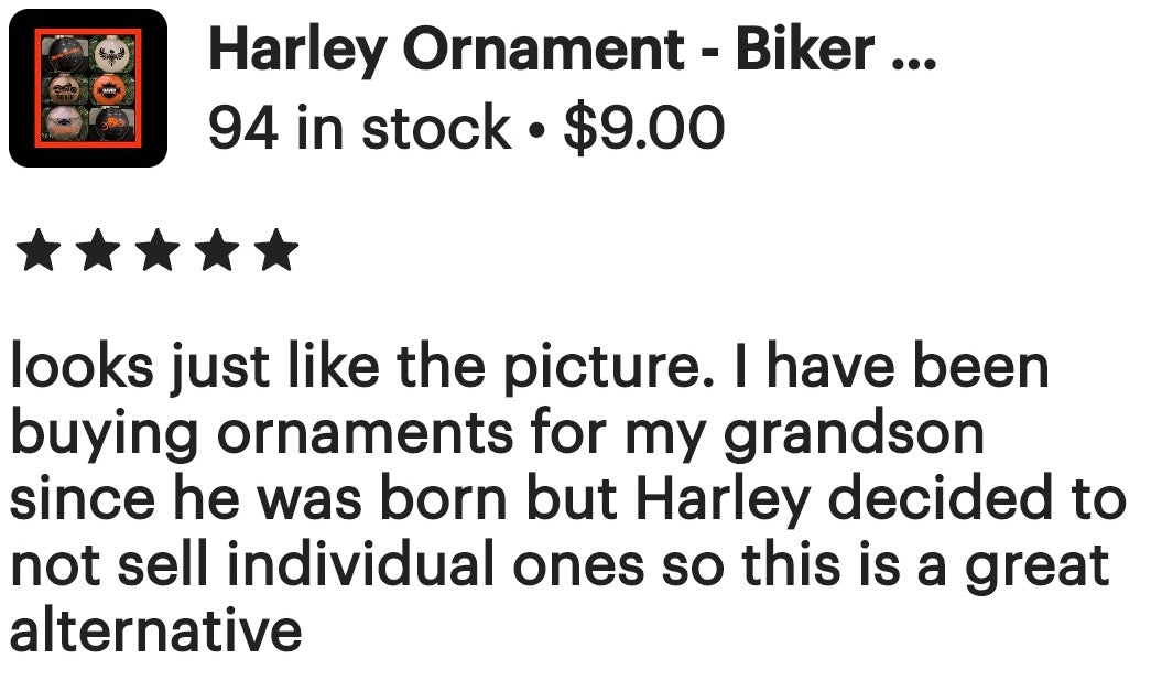 Harley Davidson Ornament
