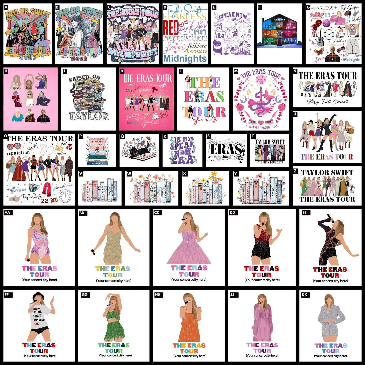 Taylor Swift Illustration Ornaments