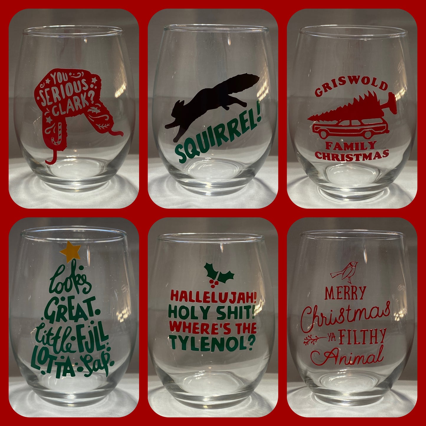 National Lampoons Christmas Vacation Glasses