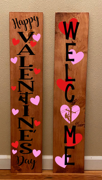 Lineman Valentine's Day Sign