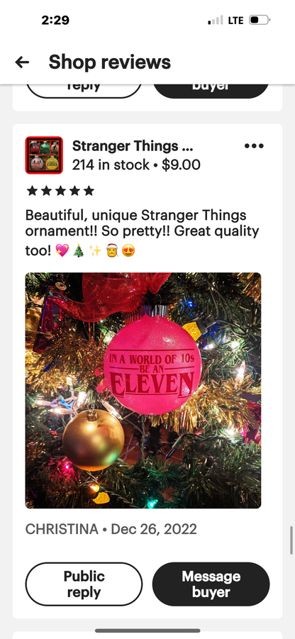 Stranger Things Ornament