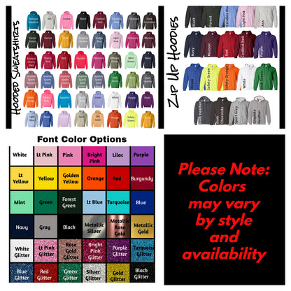 Line Wife/Babe/Mom Hoodie or Zip Up Hoodie