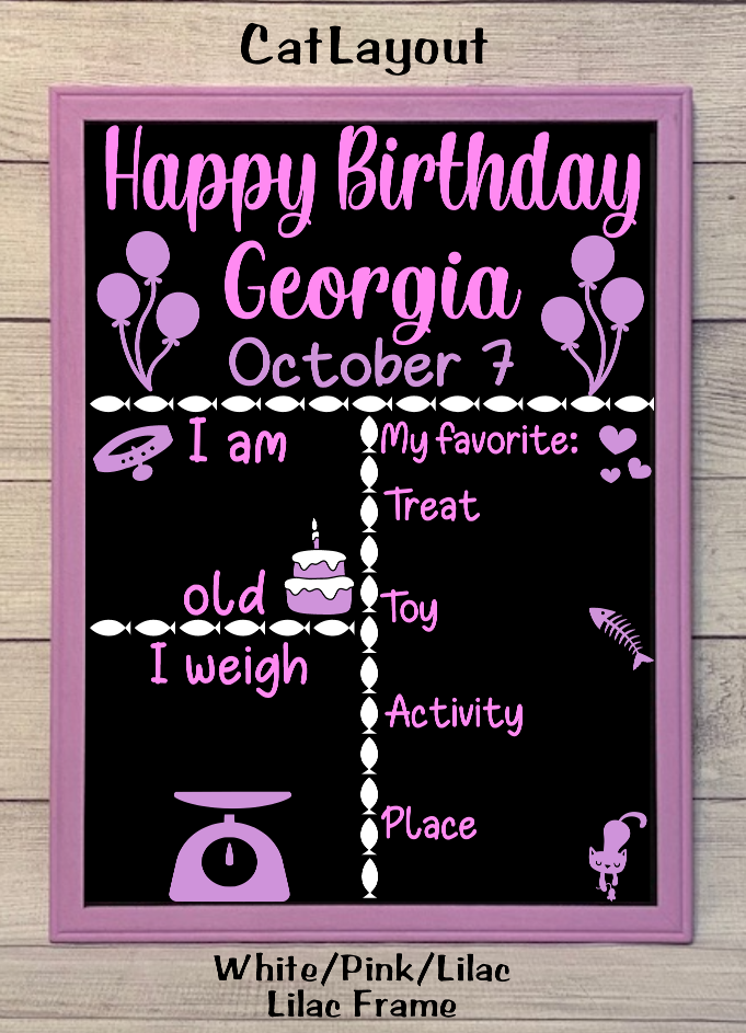 Pet Birthday Chalkboard