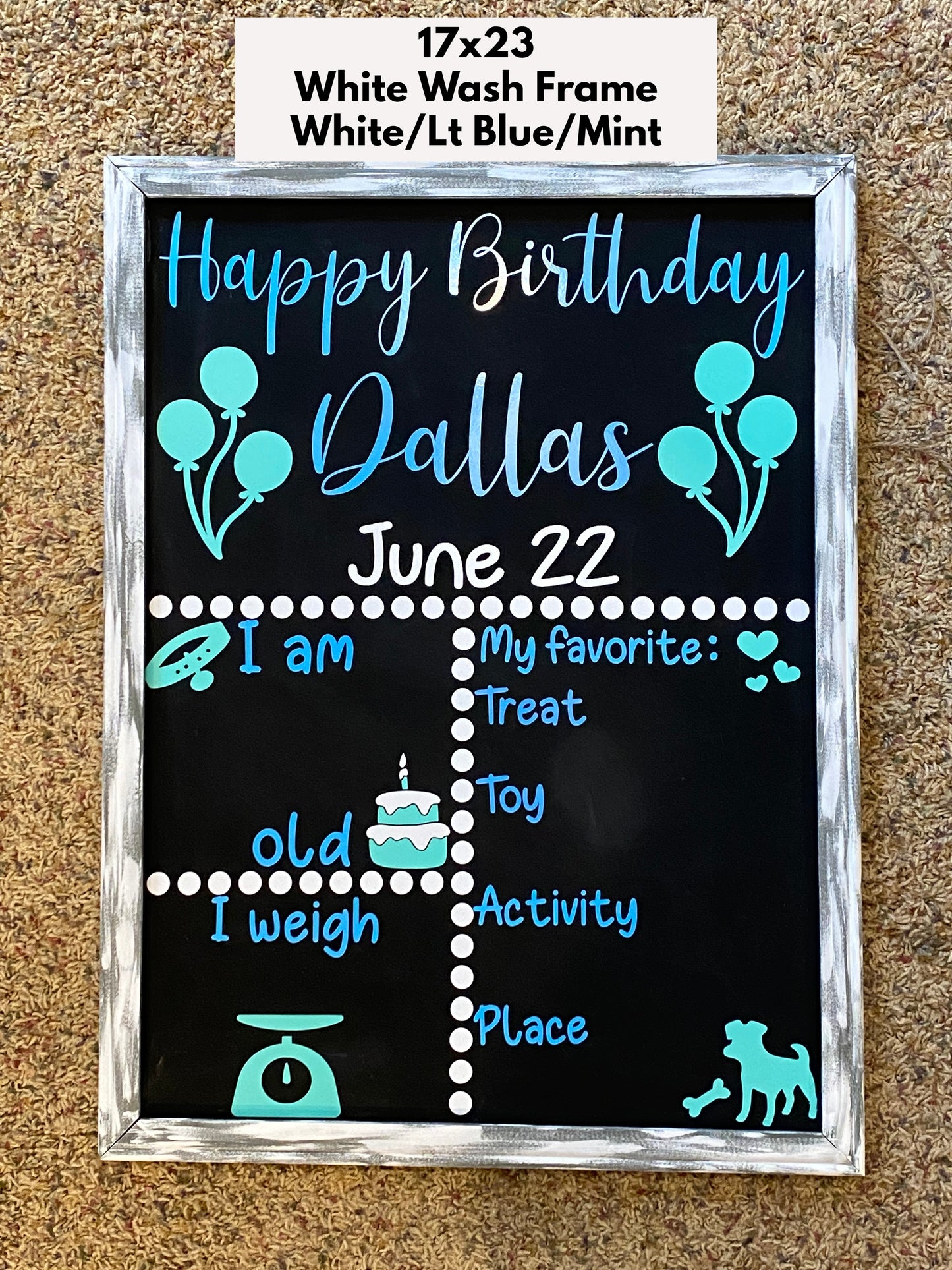 Pet Birthday Chalkboard