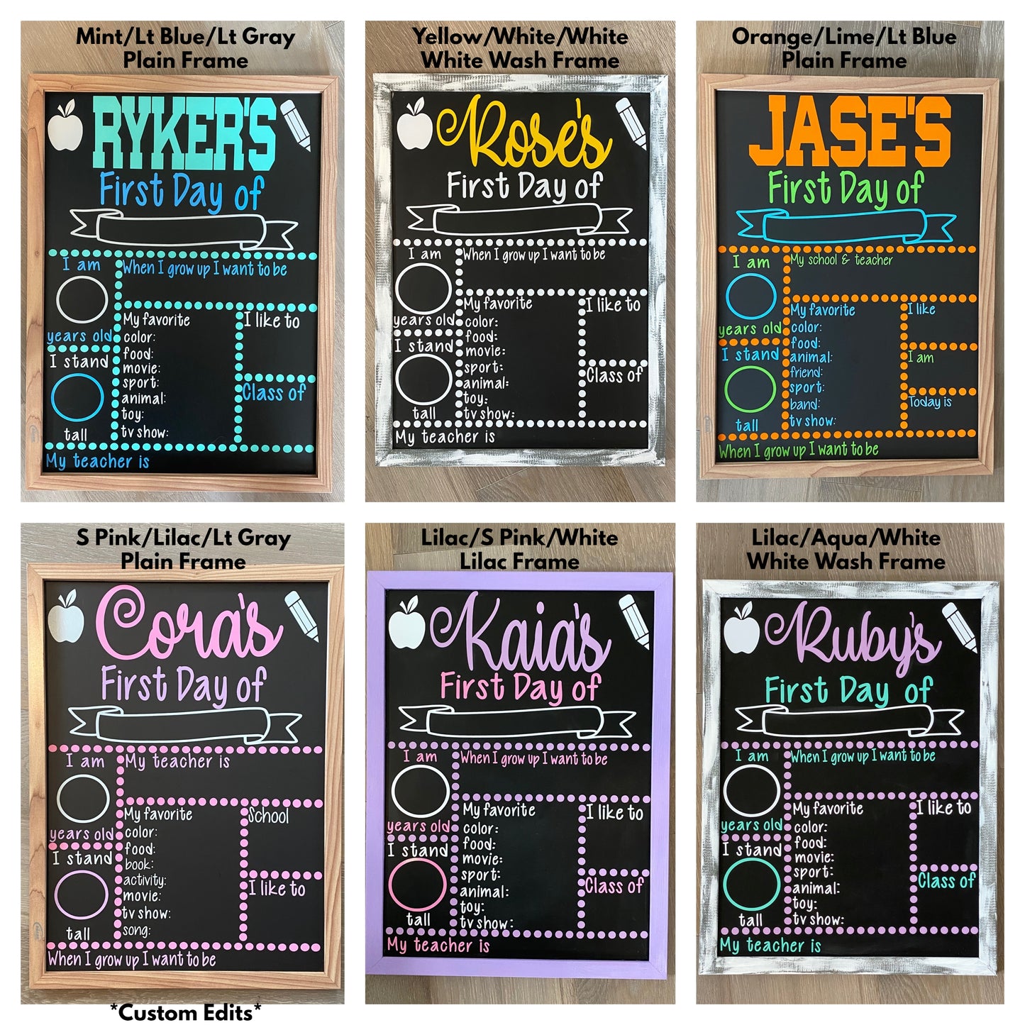 First/Last Day of School Chalkboard Sign