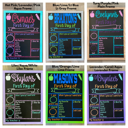 First/Last Day of School Chalkboard Sign